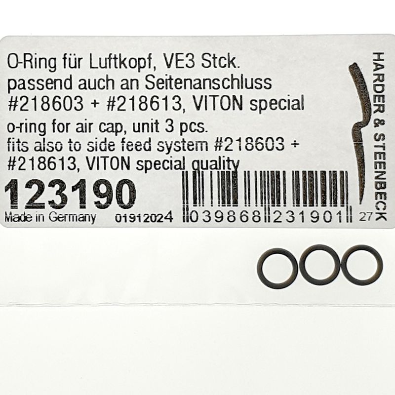 0 ring for air head 3 pcs Evolution, Colani, Hansa, Ultra, Infinity
