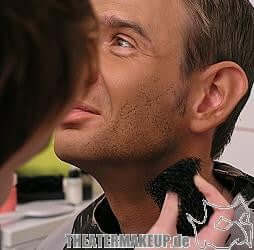 Stubble sponge application example