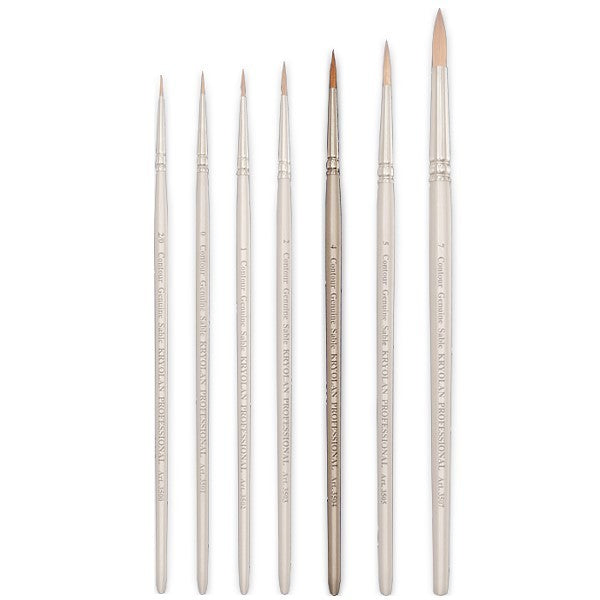 Makeup brush round pure sable size 4