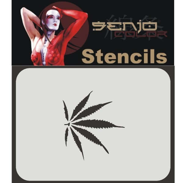 Body art stencil A6 - Hemp