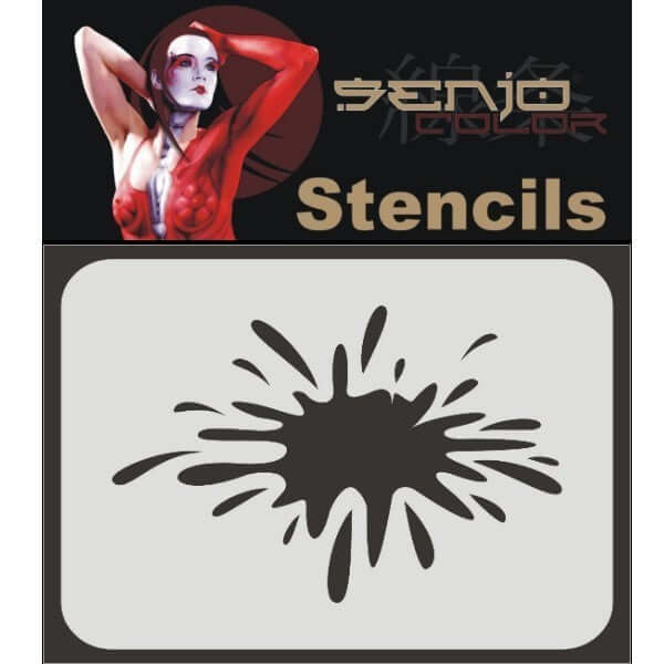 Body art stencil A6 - Splash
