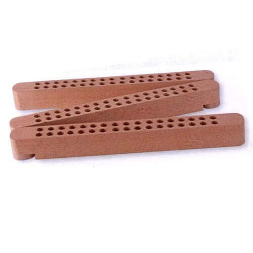 Beech wood pen & brush holder for 102 brushes/pens