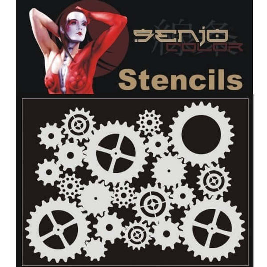 Airbrush stencil gears A5 Senjo Color TST1054