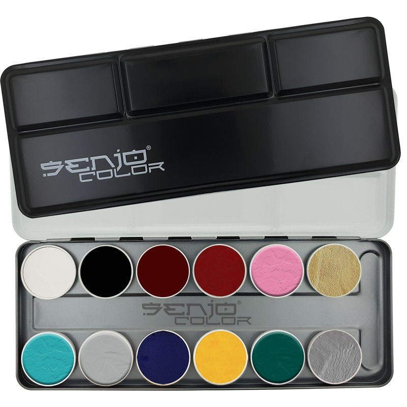 Senjo Color 12 Farben Schminkpalette Face & Body Facepainting B