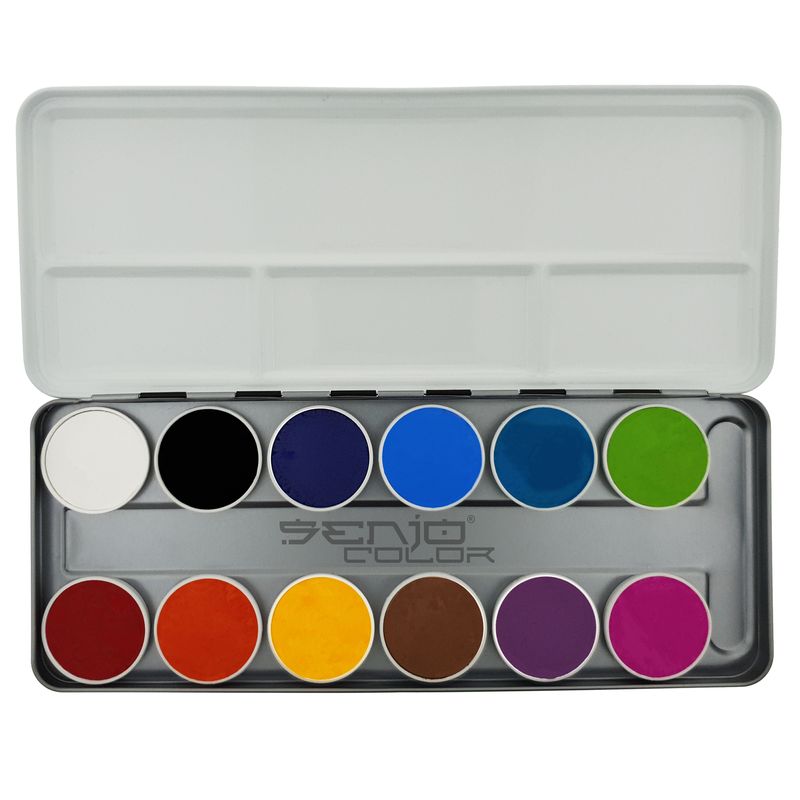 12 colors empty palette Senjo Color metal