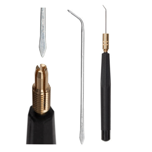 Overview knotting needle #3 for beards and wigs