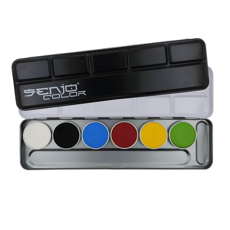 6 colors empty palette Senjo Color metal