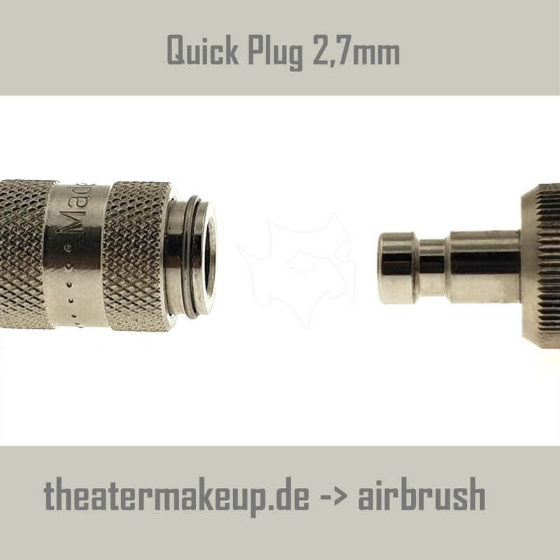 Airbrush coupling quick coupling 2.7mm with 1/8 IG