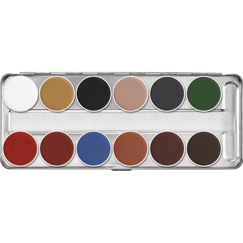 Kryolan Aquacolor Profi Palette 12 Farben B