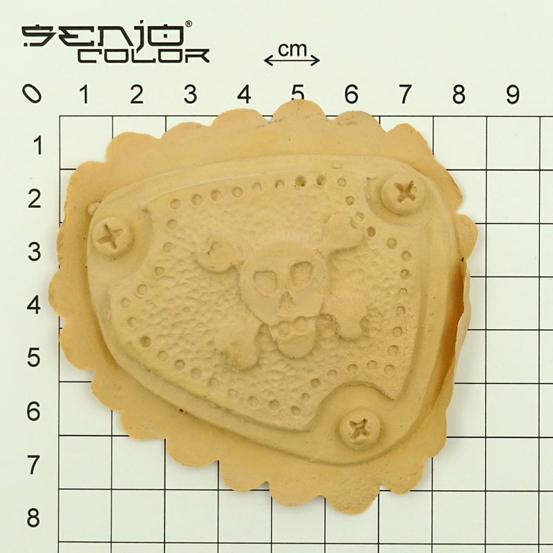 Augenklappe Pirat mit Totenkopf Latexteil Größe