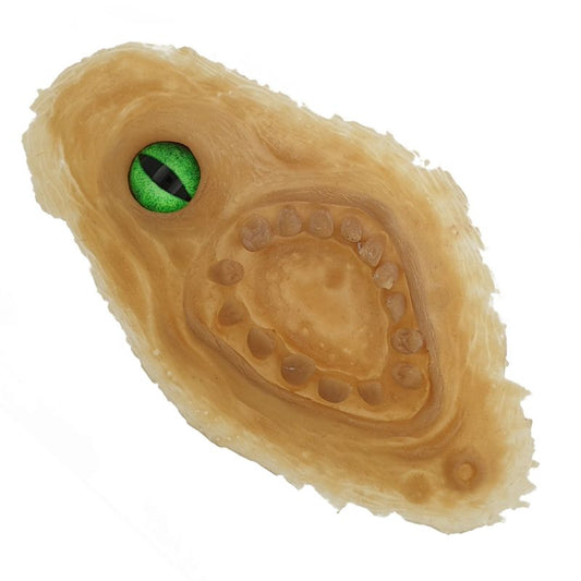 Latex application biting one-eye to glue on