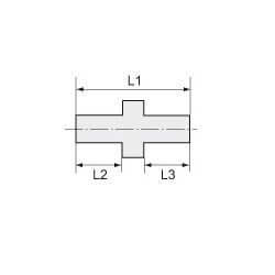 Doppelnippel 1/8" außen auf 3/8" Maße