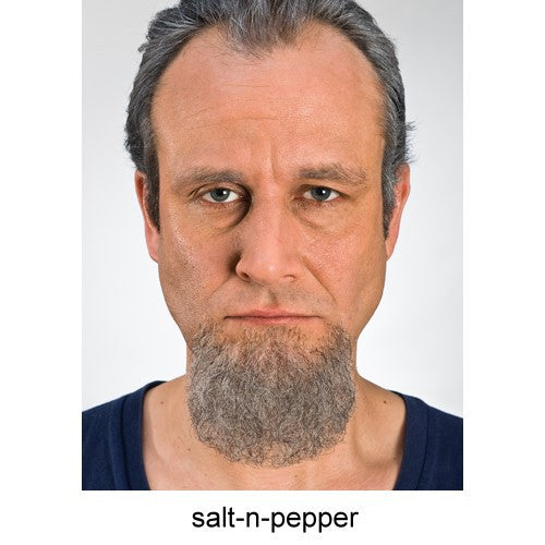 Chin beard long gray mottled