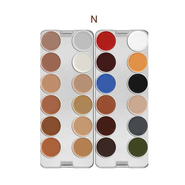 Kryolan Supracolor Schminkpalette 24 Farben N