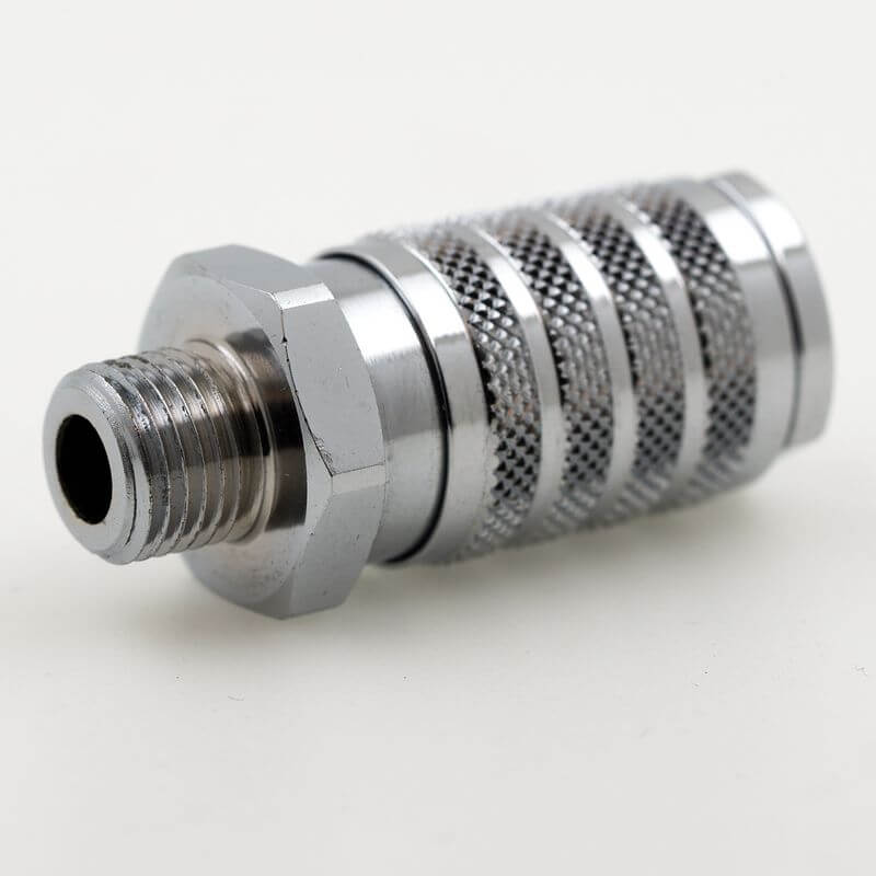 Kupplung NW 7,2 mm 1/4" Außengewinde Sicht auf das Gewinde