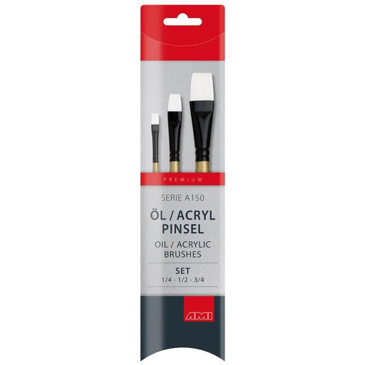 Brush Set A150 Synthetic flat Set of 3