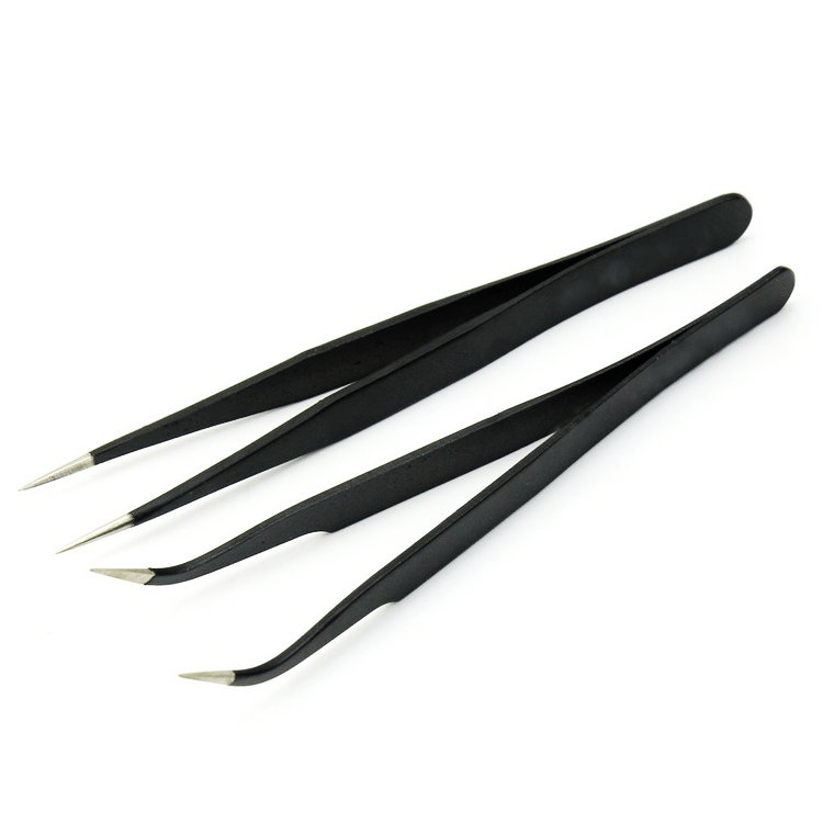 Tweezers set stainless steel