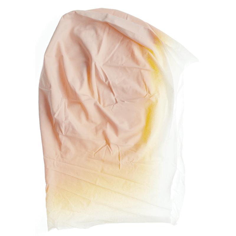 Skin colored bald head with gradient to transparent edge