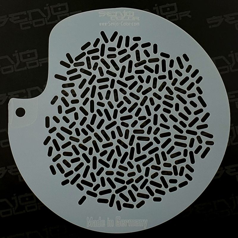 Airbrush Schablone mit Pixelstruktur Motiv Nr. 5 rund