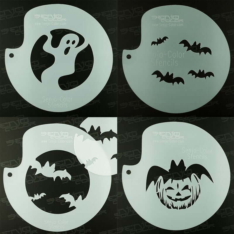 Halloween Airbrush Schablonen Set Senjo-Color 5teilig 115mm