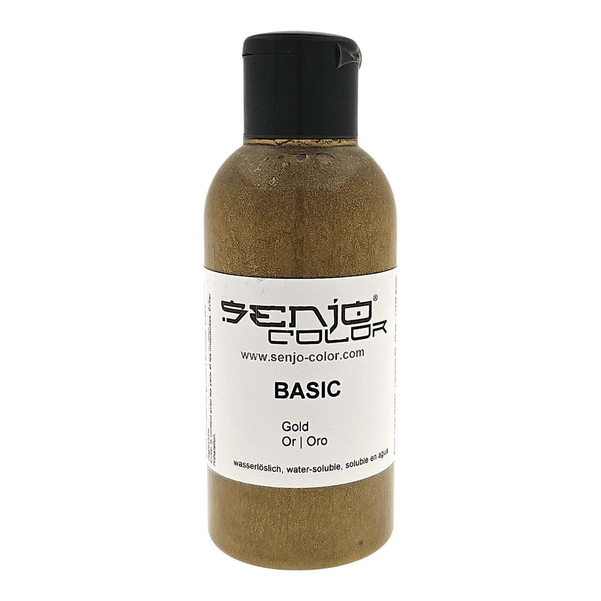 Bodypainting Farbe metallic gold Flasche 75ml Senjo Color Basic