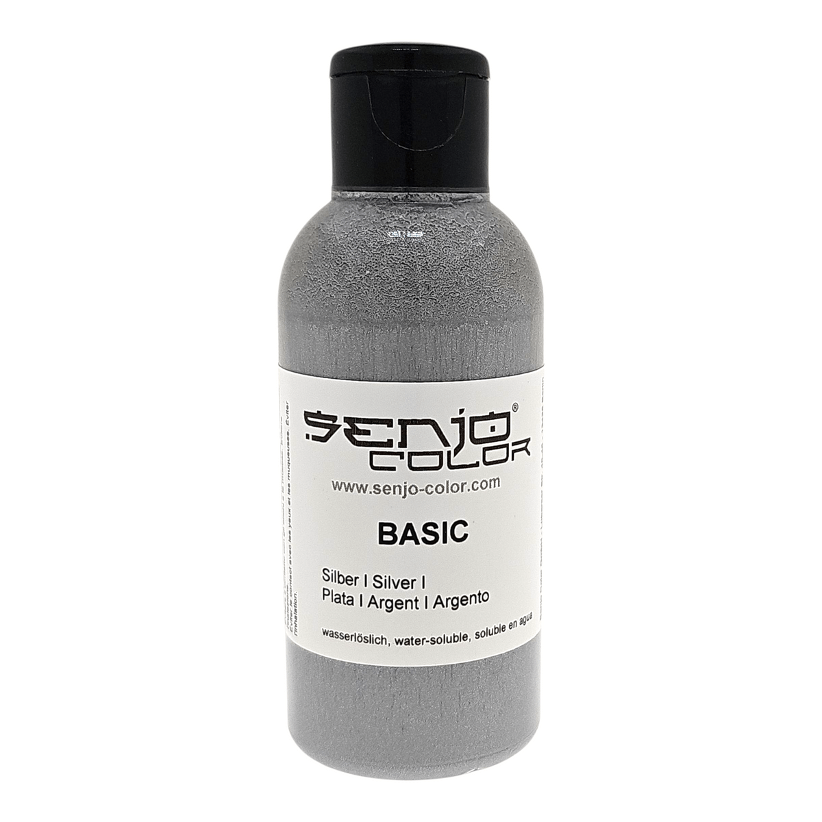 Bodypainting Farbe metallic silber Flasche 75ml Senjo Color Basic