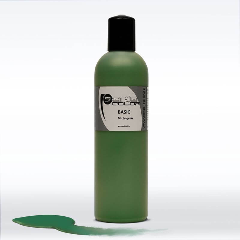 Airbrush body painting paint 250ml bottle medium green Senjo Color Basic