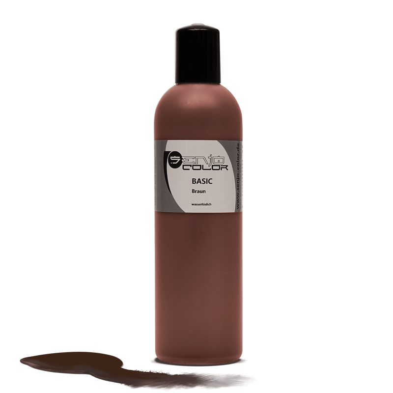 Airbrush body painting paint 250ml bottle Brown Senjo Color Basic