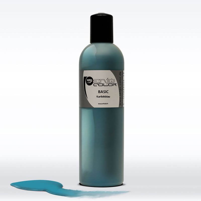 Airbrush body painting paint 250ml bottle Caribbean blue Senjo Color Basic