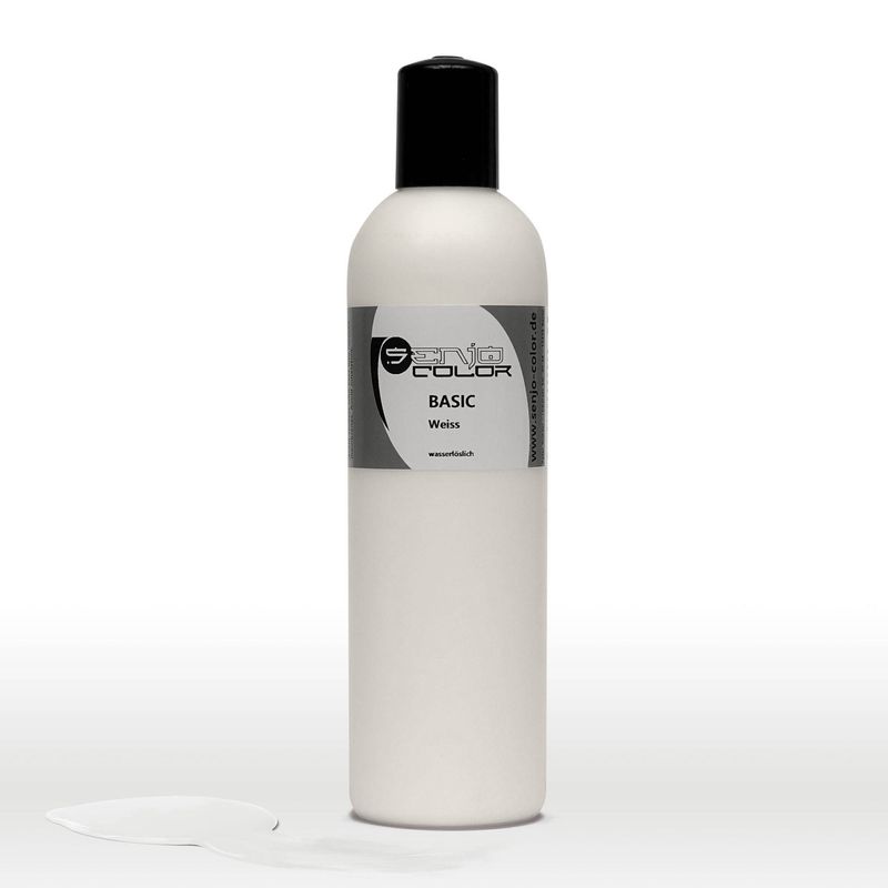 White airbrush body painting paint 250ml bottle Senjo Color Basic
