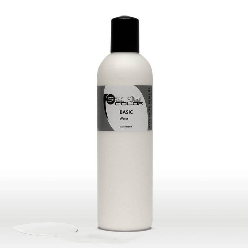 White airbrush body painting paint 250ml bottle Senjo Color Basic