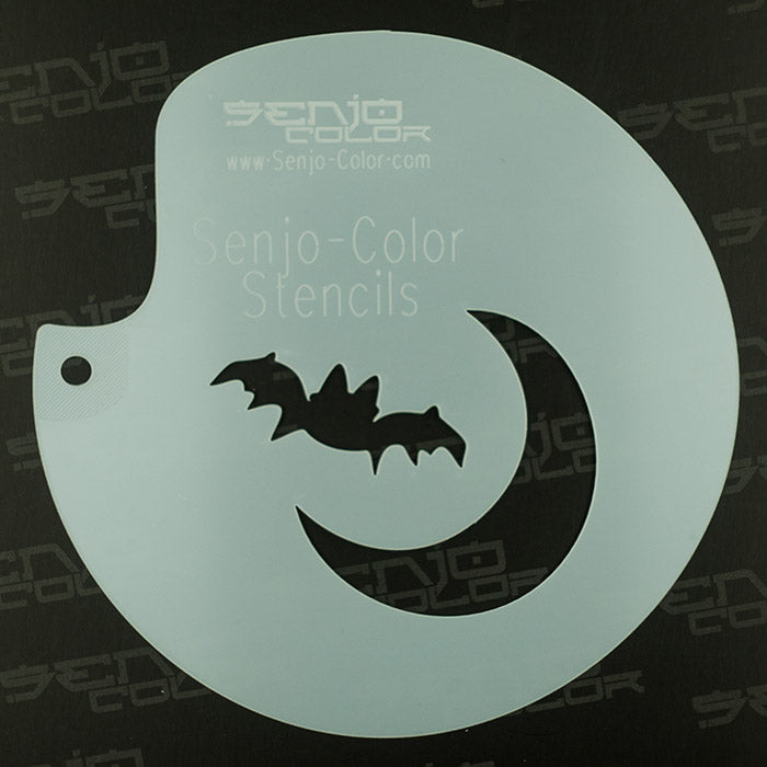 Stencil bat moon Senjo Color Art Stencil