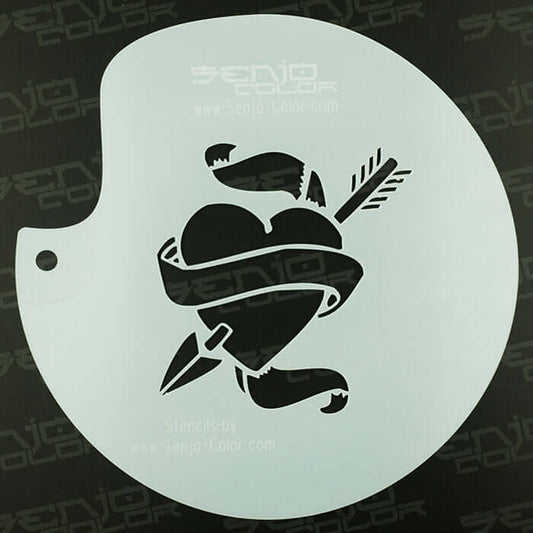 Stencil Heart Senjo Color Art Stencil