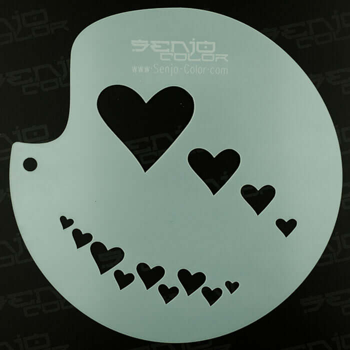 Stencil Hearts Senjo Color Art Stencil
