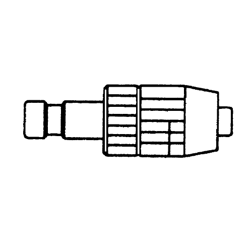 Airbrush plug nipple NW 2.7mm with hose nozzle 4x7mm fabric hose