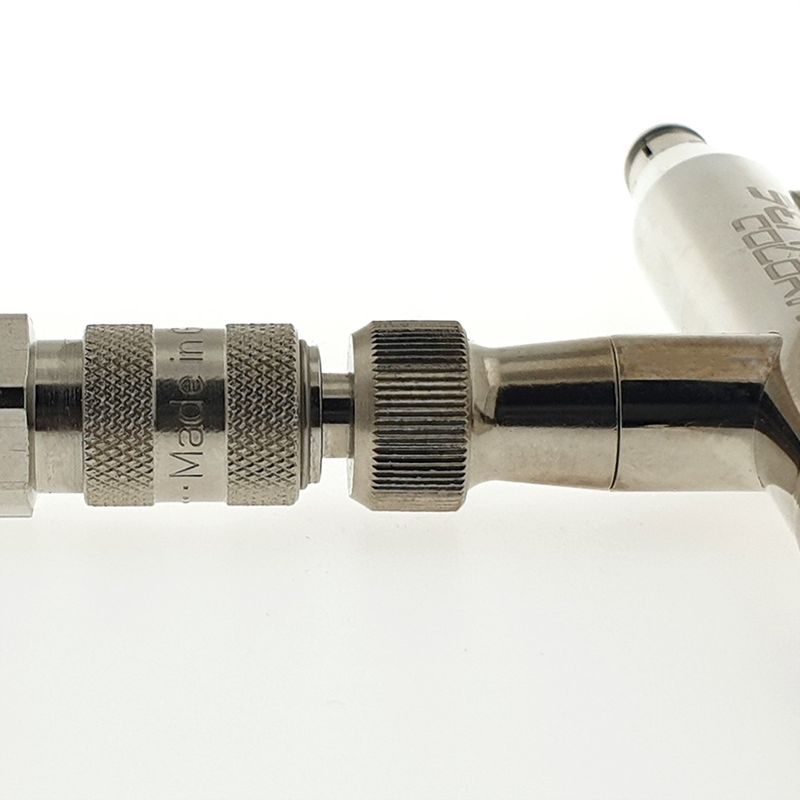 Airbrush Kupplung NW 2,7mm mit Regler & Schlauchtülle 4x6