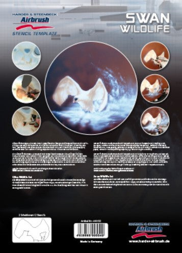 Swan Wildlife Airbrush Schablone