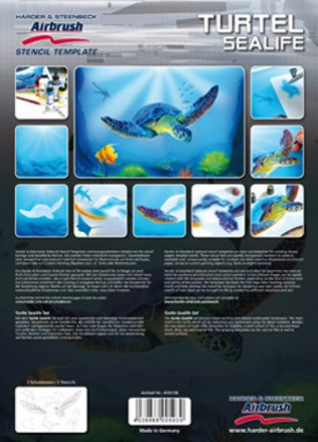 Turtle Sealife Airbrush Schablone