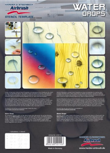 Water Drops Airbrush Schablonen