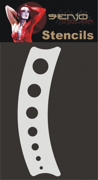 Body art stencil - circular arc 170mm