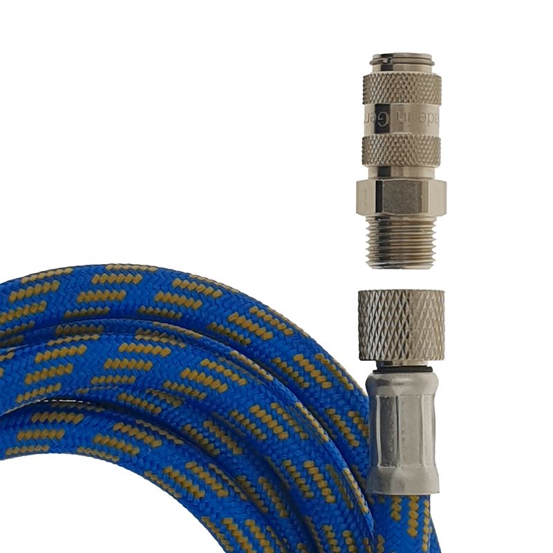 Airbrush hose with quick coupling