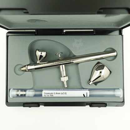 Airbrush Ultra two in one Fließbecher 0,2mm und 0,4mm B-Ware