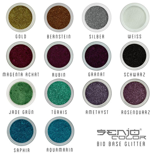Bio Base Glitter Fine - Set 5 colors Senjo Color