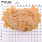 Latex zombie chin with teeth bar size overview