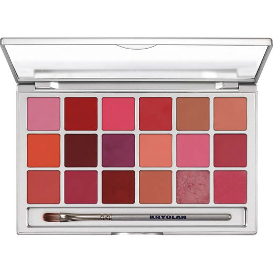 Lip Rouge Set in eleganter Spiegel-Palette mit 18 Farben