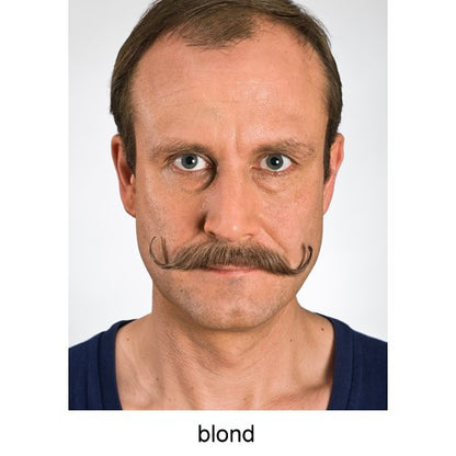 Schnurrbart gezwirbelt hangeknüpftes Echthaar