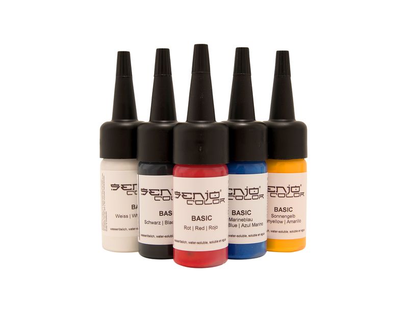 5 bottles of airbrush body painting color 15ml from Senjo Color