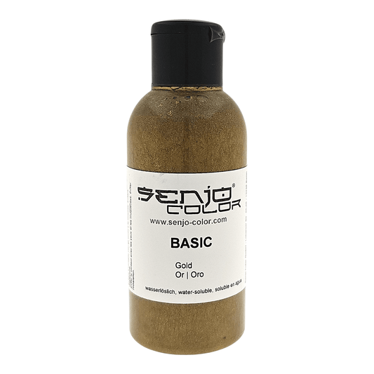 Bodypainting Farbe metallic gold Flasche 75ml Senjo Color Basic