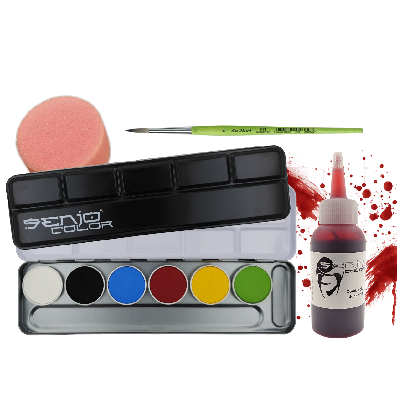 Vampir-Schminkset 4-teilig – für Halloween, LARP & Cosplay