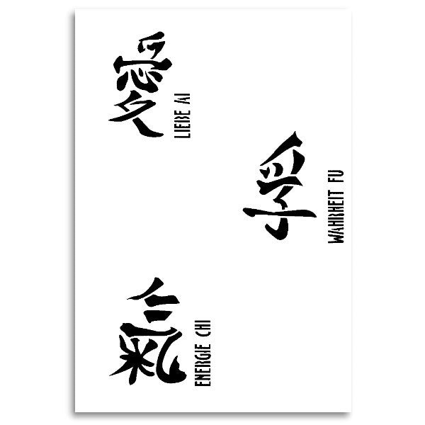 Schablonen Set Chinesische Schriftzeichen I